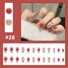 Load image into Gallery viewer, 24pcs/set Multicolor Small Fresh Nail Patches Fake Nail Pieces Detachable Fake Nails Nail Art Accessories
