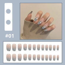 Load image into Gallery viewer, 24pcs/set Multicolor Personalized Nail Patches Nail Pieces Removable Fake Nails Extensions Nail Art Accessories
