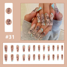Load image into Gallery viewer, 24pcs/set Multicolor Personalized Nail Patches Nail Pieces Removable Fake Nails Extensions Nail Art Accessories
