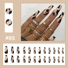 Load image into Gallery viewer, 24pcs/set Multicolor Nail Patches Personalized Nail Pieces Removable Fake Nails Extensions Nail Art Accessories
