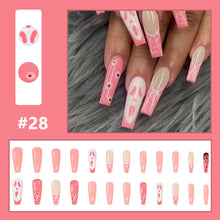 Load image into Gallery viewer, 24pcs/set Multicolor Nail Patches Personalized Nail Pieces Removable Fake Nails Extensions Nail Art Accessories
