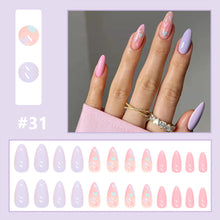 Load image into Gallery viewer, 24pcs/set Multicolor Nail Patches Personalized Nail Pieces Removable Fake Nails Extensions Nail Art Accessories
