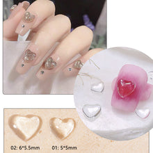 Load image into Gallery viewer, Transparent Flat Heart Nail Art Jewelry Jelly Resin Stereoscopic Nail Accessories Manicure Art Ornaments

