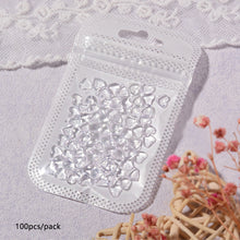 Load image into Gallery viewer, Transparent Flat Heart Nail Art Jewelry Jelly Resin Stereoscopic Nail Accessories Manicure Art Ornaments
