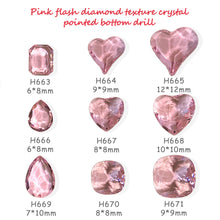 Load image into Gallery viewer, 1PC Pink Crystal Crooked Heart Nail Jewelry Ice Transparent Nail Jewelry Nail Art Decoration Manicure Ornaments
