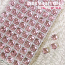 Load image into Gallery viewer, 1PC Pink Crystal Crooked Heart Nail Jewelry Ice Transparent Nail Jewelry Nail Art Decoration Manicure Ornaments

