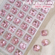 Load image into Gallery viewer, 1PC Pink Crystal Crooked Heart Nail Jewelry Ice Transparent Nail Jewelry Nail Art Decoration Manicure Ornaments
