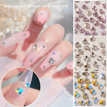 Load image into Gallery viewer, 10pcs/set Nail Art Accessories Crystal Butterfly Aurora Transparent Symphony Nail Art Decoration Manicure Jewelry
