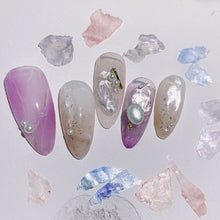 Load image into Gallery viewer, 1 Box Natural Shell Mica Nail Art Jewelry Symphony Nail Stickers Nail Art Accessories Manicure Decorations
