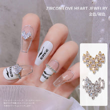 Load image into Gallery viewer, Nail Art Heart Diamond Jewelry Shiny Heart Shaped Zircon Nail Decorative Diamond Accessories Manicure Ornaments
