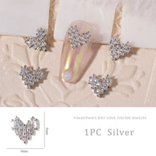 Load image into Gallery viewer, Nail Art Heart Diamond Jewelry Shiny Heart Shaped Zircon Nail Decorative Diamond Accessories Manicure Ornaments
