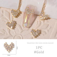 Load image into Gallery viewer, Nail Art Heart Diamond Jewelry Shiny Heart Shaped Zircon Nail Decorative Diamond Accessories Manicure Ornaments
