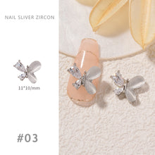 Load image into Gallery viewer, Nail Art Silver Zircon Jewelry Bow Pearl Star Chain Nail Diamond Jewelry Manicure Decoration Accessories
