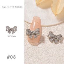 Load image into Gallery viewer, Nail Art Silver Zircon Jewelry Bow Pearl Star Chain Nail Diamond Jewelry Manicure Decoration Accessories
