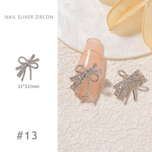 Load image into Gallery viewer, Nail Art Silver Zircon Jewelry Bow Pearl Star Chain Nail Diamond Jewelry Manicure Decoration Accessories
