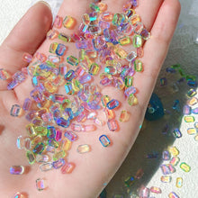 Load image into Gallery viewer, 100pcs Nail Art Aurora Magic Ice Cube Small Square Diamond Jewelry Color Shaped Nail Art Jewelry Accessories
