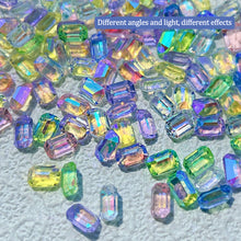 Load image into Gallery viewer, 100pcs Nail Art Aurora Magic Ice Cube Small Square Diamond Jewelry Color Shaped Nail Art Jewelry Accessories
