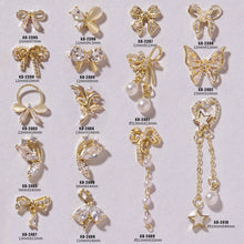Load image into Gallery viewer, Nail Art Zircon Jewelry Bow Pearl Love Nail Decoration Nail Art Ornaments Manicure DIY Accessories
