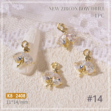 Load image into Gallery viewer, Nail Art Zircon Jewelry Bow Pearl Love Nail Decoration Nail Art Ornaments Manicure DIY Accessories

