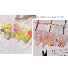 Load image into Gallery viewer, 1 Set Nail Art Jewelry Bow Aurora Bear Rhinestone Pearl Mixed Nail Decoration Manicure Accessories Nail Art Ornaments
