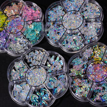 Load image into Gallery viewer, 1 Set Nail Art Jewelry Bow Aurora Bear Rhinestone Pearl Mixed Nail Decoration Manicure Accessories Nail Art Ornaments
