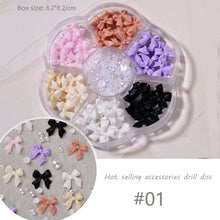 Load image into Gallery viewer, 1 Set Nail Art Jewelry Bow Aurora Bear Rhinestone Pearl Mixed Nail Decoration Manicure Accessories Nail Art Ornaments
