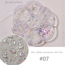 Load image into Gallery viewer, 1 Set Nail Art Jewelry Bow Aurora Bear Rhinestone Pearl Mixed Nail Decoration Manicure Accessories Nail Art Ornaments
