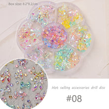Load image into Gallery viewer, 1 Set Nail Art Jewelry Bow Aurora Bear Rhinestone Pearl Mixed Nail Decoration Manicure Accessories Nail Art Ornaments
