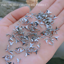 Load image into Gallery viewer, Nail Art Butterfly Jewelry Zircon Light Luxury Nail Art Decorations Nail Metal Accessories Manicure Ornaments
