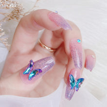 Load image into Gallery viewer, 20pcs Nail Art Crystal Butterfly Wing Jewelry Shiny Three-dimensional Stitching Butterfly Nail Sticker Jewelry Manicure Accessories
