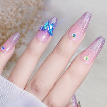 Load image into Gallery viewer, 20pcs Nail Art Crystal Butterfly Wing Jewelry Shiny Three-dimensional Stitching Butterfly Nail Sticker Jewelry Manicure Accessories
