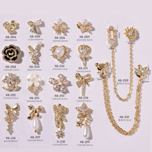 Load image into Gallery viewer, Nail Art Zircon Jewelry Bow Pearl Flower Butterfly Nail Jewelry Nail Art Decoration Manicure Accessories
