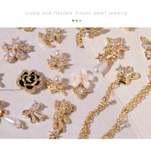 Load image into Gallery viewer, Nail Art Zircon Jewelry Bow Pearl Flower Butterfly Nail Jewelry Nail Art Decoration Manicure Accessories
