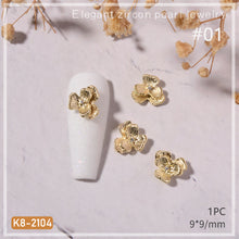 Load image into Gallery viewer, Nail Art Zircon Jewelry Bow Pearl Flower Butterfly Nail Jewelry Nail Art Decoration Manicure Accessories
