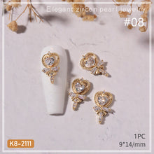 Load image into Gallery viewer, Nail Art Zircon Jewelry Bow Pearl Flower Butterfly Nail Jewelry Nail Art Decoration Manicure Accessories
