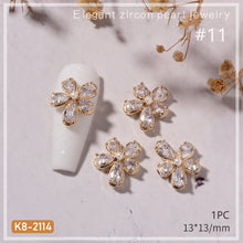 Load image into Gallery viewer, Nail Art Zircon Jewelry Bow Pearl Flower Butterfly Nail Jewelry Nail Art Decoration Manicure Accessories

