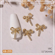 Load image into Gallery viewer, Nail Art Zircon Jewelry Bow Pearl Flower Butterfly Nail Jewelry Nail Art Decoration Manicure Accessories
