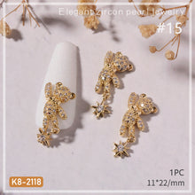 Load image into Gallery viewer, Nail Art Zircon Jewelry Bow Pearl Flower Butterfly Nail Jewelry Nail Art Decoration Manicure Accessories
