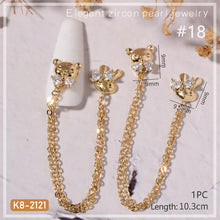 Load image into Gallery viewer, Nail Art Zircon Jewelry Bow Pearl Flower Butterfly Nail Jewelry Nail Art Decoration Manicure Accessories

