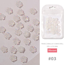 Load image into Gallery viewer, 30pcs Nail Art Camellia Jewelry Resin Nail Decoration Symphony Three-dimensional Flower Manicure Accessories
