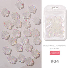 Load image into Gallery viewer, 30pcs Nail Art Camellia Jewelry Resin Nail Decoration Symphony Three-dimensional Flower Manicure Accessories
