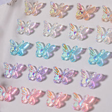 Load image into Gallery viewer, 8pcs Nail Art Double Layer Aurora Butterfly Jewelry Three-dimensional Symphony Nail Art Decoration Manicure Accessories
