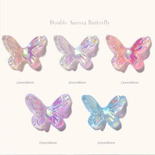 Load image into Gallery viewer, 8pcs Nail Art Double Layer Aurora Butterfly Jewelry Three-dimensional Symphony Nail Art Decoration Manicure Accessories
