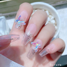 Load image into Gallery viewer, 8pcs Nail Art Double Layer Aurora Butterfly Jewelry Three-dimensional Symphony Nail Art Decoration Manicure Accessories
