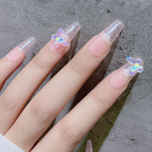 Load image into Gallery viewer, 8pcs Nail Art Double Layer Aurora Butterfly Jewelry Three-dimensional Symphony Nail Art Decoration Manicure Accessories
