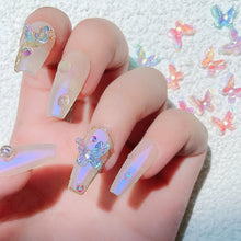 Load image into Gallery viewer, 8pcs Nail Art Double Layer Aurora Butterfly Jewelry Three-dimensional Symphony Nail Art Decoration Manicure Accessories

