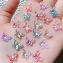 Load image into Gallery viewer, 8pcs Nail Art Double Layer Aurora Butterfly Jewelry Three-dimensional Symphony Nail Art Decoration Manicure Accessories
