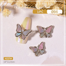 Load image into Gallery viewer, Nail Art Crystal Butterfly Jewelry Gold Edge Metal Rhinestone Three-dimensional Nail Butterfly Jewelry Nail Art Decoration
