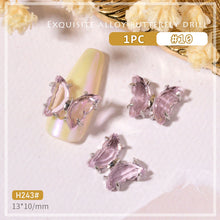 Load image into Gallery viewer, Nail Art Crystal Butterfly Jewelry Gold Edge Metal Rhinestone Three-dimensional Nail Butterfly Jewelry Nail Art Decoration
