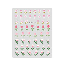 Load image into Gallery viewer, Tulip Nail Sticker 3D Adhesive Small Fresh Pink Flower Decorative Nail Sticker Manicure Art Decoration
